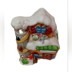 Festive Holiday Decor Snowy House